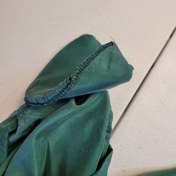 Jonathan Logan Vintage Green Silk Button Down Shirt Top Women's Large - Picture 7 of 9